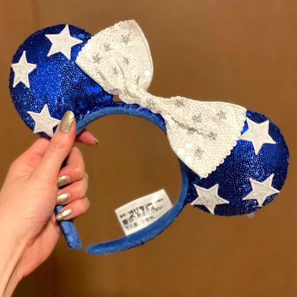 Blue Star Minnie Ears - Picture 1 of 2